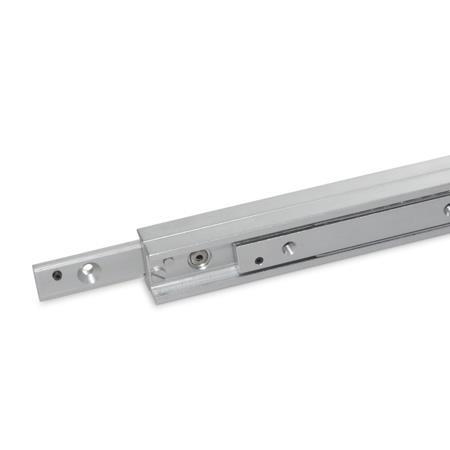 Otto Ganter Telescopic Linear Slide with H Shaped Rail, GN 2408